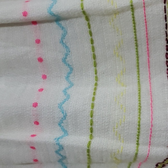 NEW SUPPLY & DEMAND DRESS BOHO SIZE LARGE CREAM COLORFUL EMBROIDERY - Picture 2 of 6